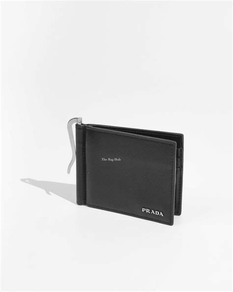 prada paperclip wallet|Prada money clip billfold.